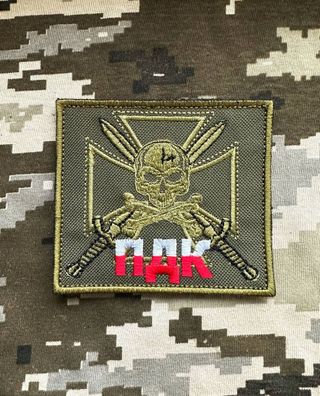 Patch "Polnisches Freiwilligenkorps" Oliv Grün Legion Ukraine Morale Aufnäher ZSU