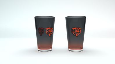 NFL Chicago Bears Pint Glas Gläser Set 2er Set Bierglas 475ml 16oz 4262438780480