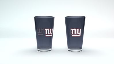NFL New York Giants Pint Glas Gläser Set 2er Set Bierglas 475ml 16oz 4262438780435