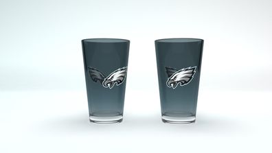 NFL Philadelphia Eagles Pint Glas Gläser Set 2er Set Bierglas 475ml 4262438780343