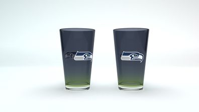 NFL Seattle Seahawks Pint Glas Gläser Set 2er Set Bierglas 475ml 4262382084177