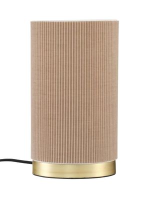 PR Home Dora Textil Tischlampe beige Plissee E27 14x25cm