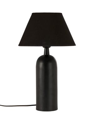 PR Home Carter Textil Tischlampe schwarz matt E27 46cm