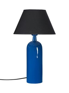 PR Home Carter Textil Tischlampe blau, schwarz E27 46cm
