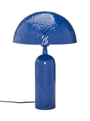 PR Home Carter Tischlampe blau aus Metall E27 31x45cm