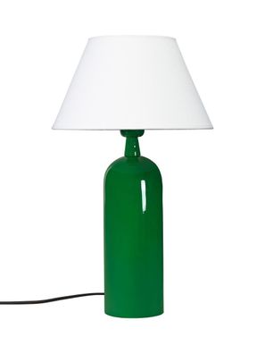 PR Home Carter Textil Tischlampe grün, weiß E27 46cm