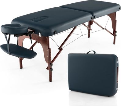 Klappbarer Massagetisch mit Tragekoffer, 9-stufig verstellbares Massagebett