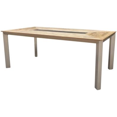 Tisch Florence, rechteckig; Aluminium / Non-Wood, champagner