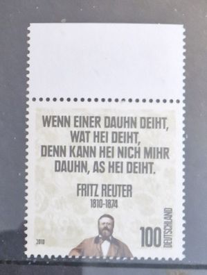 BRD - MiNr. 2832 - 200. Geburtstag von Fritz Reuter