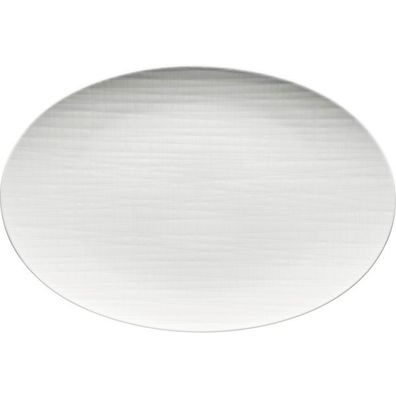 Rosenthal Mesh Platte oval, coup, Länge: 340 mm, weiß