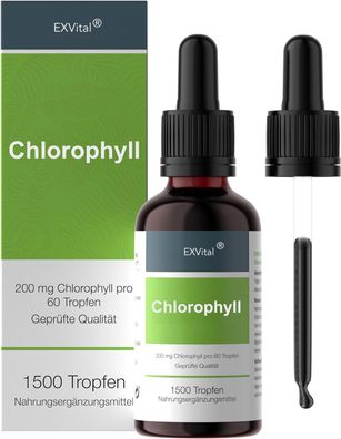 Liquid Chlorophyll aus Alfalfa, 50 ml Tropfen200 mg natürliches Chlorophyll proTag