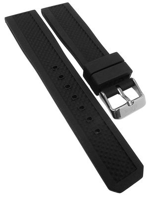 s. Oliver | Uhrenarmband 20mm Silikon schwarz | SO-3483-PQ