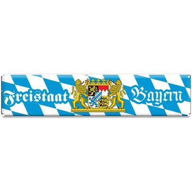 vianmo Blechschild 46x10 cm gewölbt Deutschland Freistaat Bayern