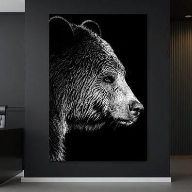 Wandbild Bear-Krypto-Handel Tier Leinwand , Acrylglas Poster Modern Deko Kunst