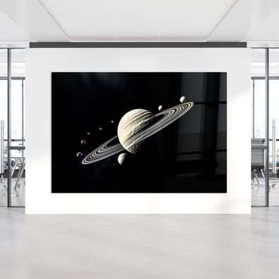 Wandbild Die Planeten in der Galaxie Leinwand , Acrylglas Poster Modern Deko Kunst