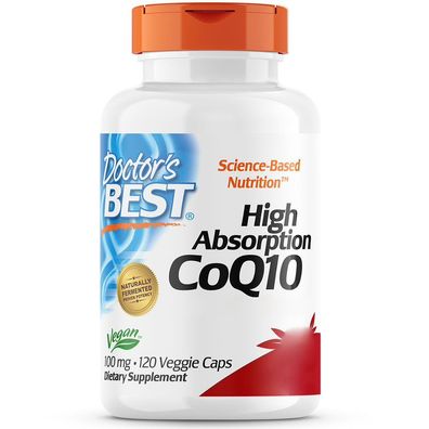 Doctor's Best, High Absorption CoQ10 mit BioPerine, 100mg, 120 Veg. Kapseln