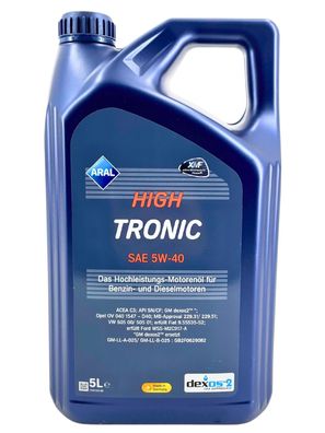 Aral HighTronic 5W-40 4x5 Liter