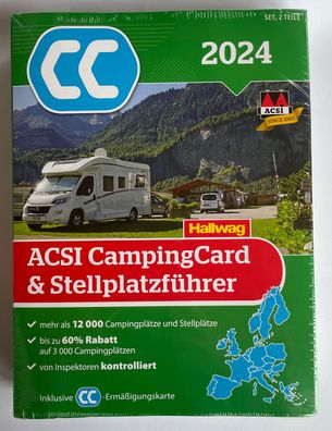 Stellplatzführer ACSI mit Camping Card 2024, 2 Bände Europa 543892b2 NEU