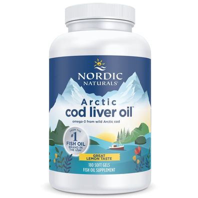 Nordic Naturals, Arctic Cod Liver Oil, 750 mg Omega-3, Zitrone, 180 Weichkapseln