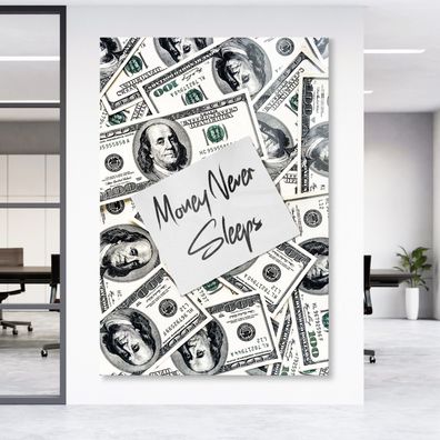 Wandbild Geschäftsmotivation Money Leinwand , Acrylglas , Poster Modern Deko Kunst