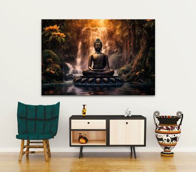 Wandbild Buddha Religion skulptur Leinwand , Acrylglas , Poster Modern Deko Kunst