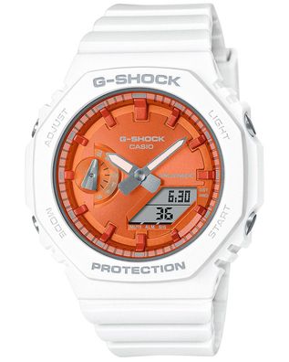 Casio G-Shock Classic Ana-Digi Uhr Weiß/ Orange GMA-S2100WS-7AER