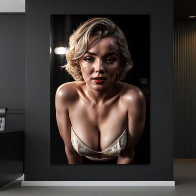 Wandbild Marilyn Monroe erotische Frau Leinwand , Acrylglas , Poster Deko Kunst
