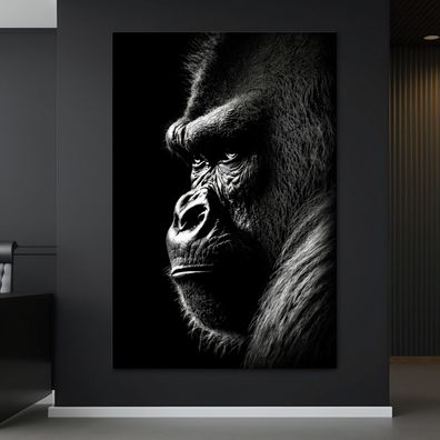 Wandbild Gorilla - Affe Tier Leinwand , Acrylglas , Poster Modern Deko Kunst