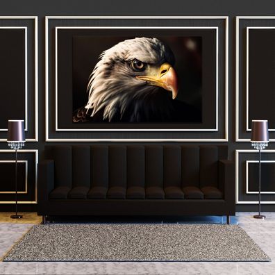 Wandbild Tier Adler vogel Portrait Leinwand , Acrylglas , Poster Deko Kunst