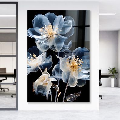 Wandbild Bunte moderne Blumen Leinwand , Acrylglas , Modern Poster Deko Kunst
