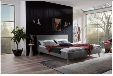 Polsterbett Bett Modell Jazz Farbe grau