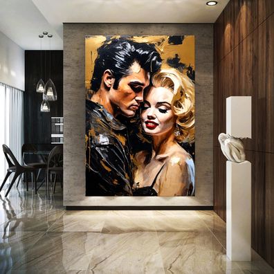 Wandbild Elvis Presley and Marilyn Monroe Leinwand , Acrylglas , Poster Kunst Deko