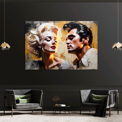 Wandbild Marilyn Monroe , Elvis Presley Leinwand , Poster , Acrylglas , Deko Kunst