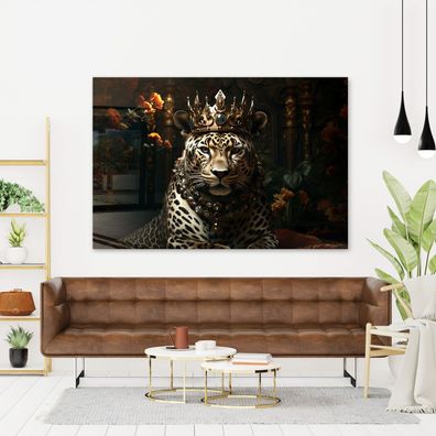 Wandbild Tier Jaguar-Kaiserkönig Leinwand , Acrylglas , Poster Modern Deko Kunst