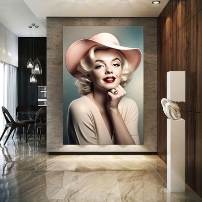 Marilyn Monroe Eleganz Wandbild Frau Deko Leinwand , Acrylglas , Poster Kunst