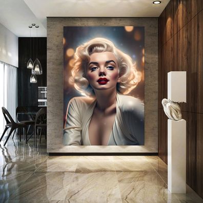 Wandbild Marilyn Monroe Eleganz Frau Deko Leinwand , Acrylglas , Poster Kunst