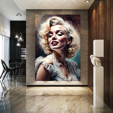 Frau Wandbild Marilyn Monroe Deko Leinwand , Acrylglas , Poster Kunst