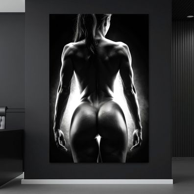 Wandbild Fitnesskörper einer nackten Frau Kunst Leinwand , Acrylglas , Poster Modern