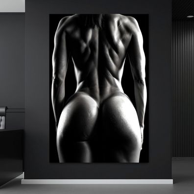Wandbild Kunst Fitnesskörper einer nackten Frau Leinwand , Acrylglas , Poster Modern