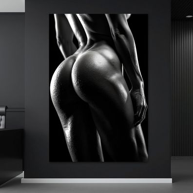 Wandbild Kunst Fitnesskörper einer nackten Frau Poster, Leinwand , Acrylglas , Modern