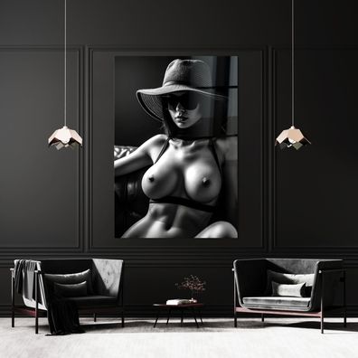 Wandbild Erotische Frau auf der Couch Poster, Leinwand , Acrylglas , Modern Kunst
