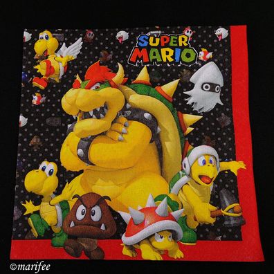 Super Mario-Servietten, 20 Stück, 33 x 33 cm, Geburtstag Art.-Nr. 12307