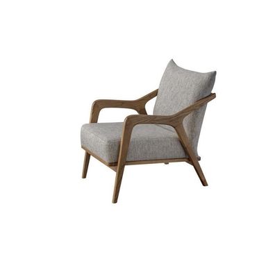 Sessel Modern Design Wohnzimmer Möbel Helles grau farbe Luxus Stil Neu