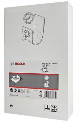 Bosch Vliesbeutel, Papierfilterbeutel für GAS 15/ GAS 20 (VE 5 St.) 2605411229