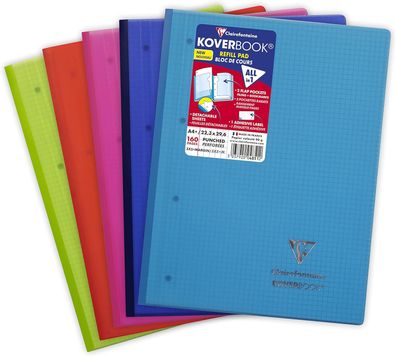 Clairefontaine 4851C Koverbook mikroperforiert, 4 fach Lochung, 22,3 x 29,7cm, 80 ...