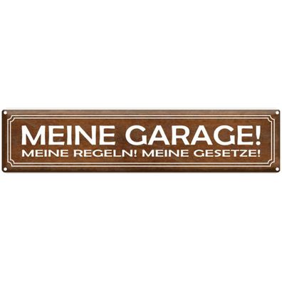 vianmo Blechschild 46x10 cm gewölbt Garage Werkstatt meine Garage Regeln Gesetze