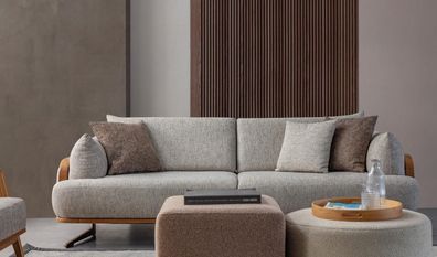 Luxuriöse 3-Sitzer Sofa Helles Farbe Modern Möbel in Wohnzimmer Neuheit