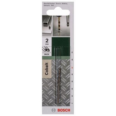 Bosch Metallbohrer HSS-Co DIN 338 2,0x29x49 2609255063