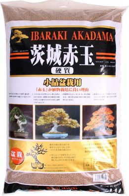 Bonsai-Erde Akadama 1-3 mm Ibaraki hart 12.5 Liter, ca. 10 KG