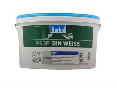 Herbol Farbe Profi Din Weiss 12.5 Liter Farbton: Altweiss Wandfarbe Innenfarbe